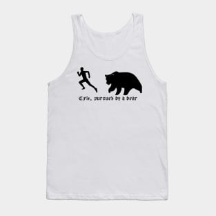 Exit, pursued by a bear Tank Top